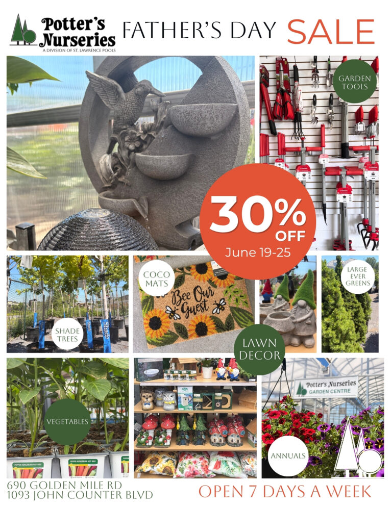 garden sale potters fathers day